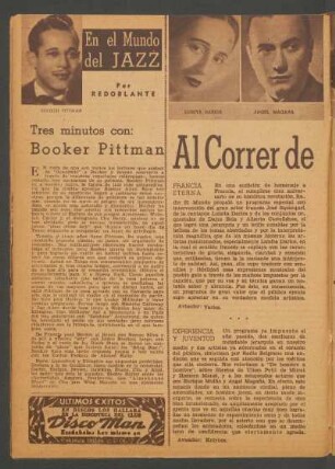 En el mundo del jazz - Tres minutos con: Booker Pittman
