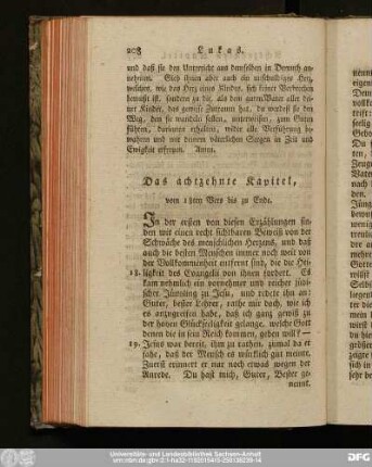 Das achtzehnte Kapitel, vom 18ten Vers bis zu Ende.