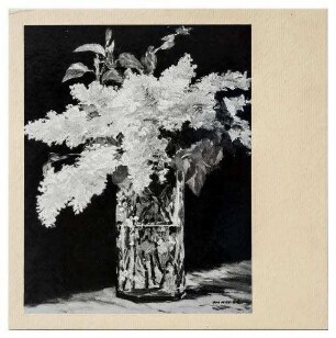 Tafel 3 / Fliederstrauß von Manet (Werkbundkiste Die Blumenvase, Bildtafel)