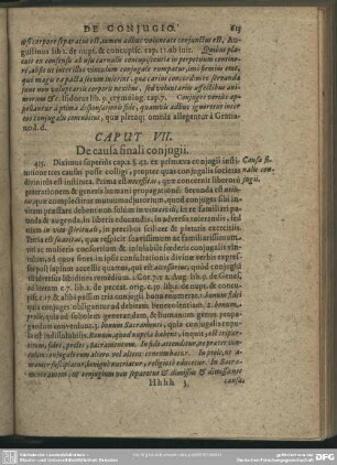 Caput VII. De causa finali conjugii