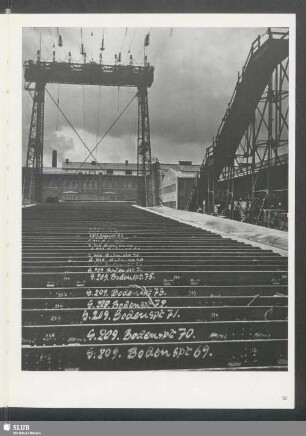 Bodenspanten eines neu aufgelegten Schiffes