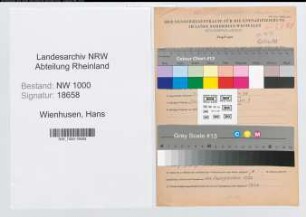 Entnazifizierung Hans Wienhusen, geb. 23.09.1896 (Kaufmann)