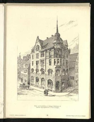Wohn- und Geschäftshaus in Stuttgart, Karlsstraße 10. Außenansicht.