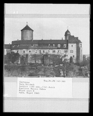 Zschopau, Schloss Wildeck, Blick nach Osten