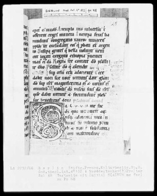 Psalter — Initiale S (alvum me fac), Folio 48recto