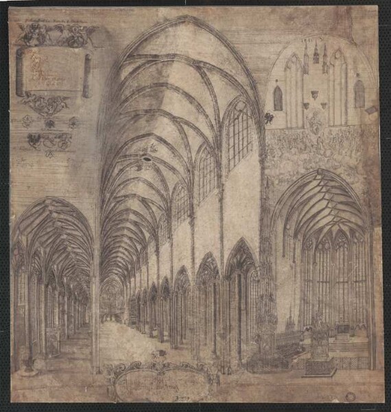 Münster, Inneres, Mittelschiff und Chor um 1690