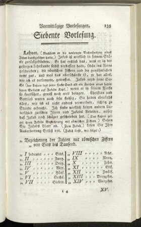 Siebente Vorlesung.