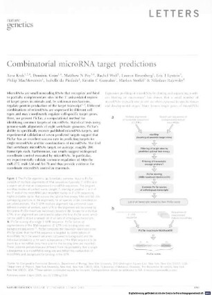 Combinatorial microRNA target predictions