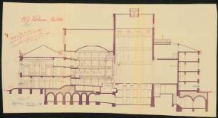 Stadttheater, Kolmar: Längsschnitt 1:100