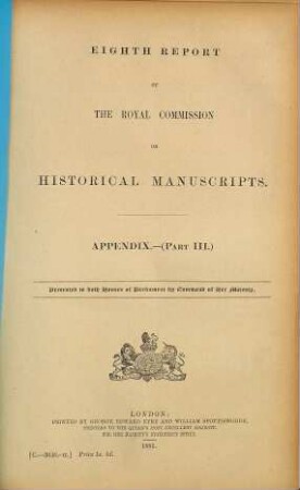 Report. 8. 1881, Part 3
