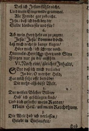 VI. Noch eins/ gleiches Inhalts