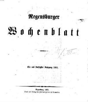 Regensburger Wochenblatt. 51. 1861