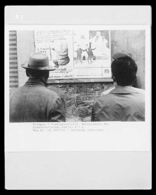 Perugia, Wahlplakat der kommunistischen Partei P.C.I.