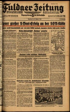 Ausgabe vom Dienstag, den 27. Januar 1942.