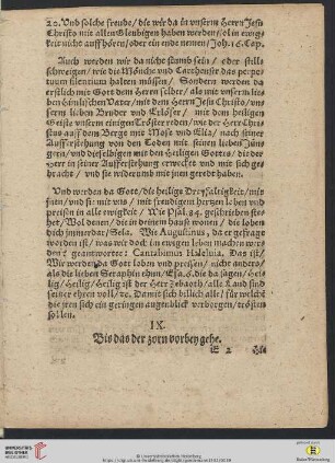 IX. Bis das der zorn vorbey gehe