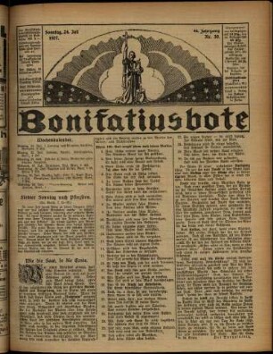 Erste Ausgabe vom Sonntag, den 24. Juli 1927.