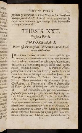 275-285, Thesis XXII
