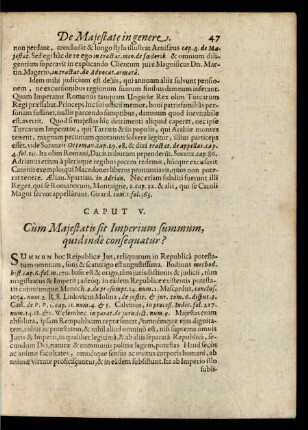 Caput V. Cum Majestatis sit Imperium summum, quid inde consequatur?