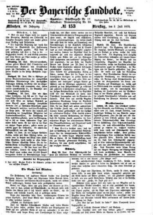 Der Bayerische Landbote. 1872 = Jg. 48, 7 - 12