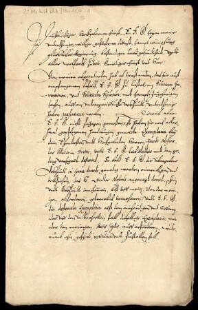 Brief von Georg Obrecht an Moritz, Hessen-Kassel, Landgraf, 1572-1632
