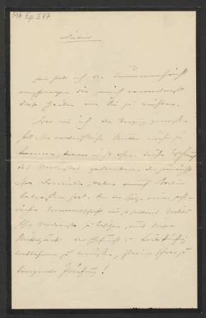 Kondolenzbrief an Franz von Mendelssohn : 21.07.1880