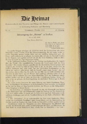 Jahrestagung der "Heimat" in Itzehoe