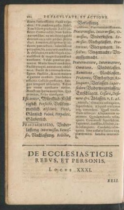 De Ecclesiasticis Rebus, Et Personis. Locus XXXI. - De Domo, Et Partibus Eius. Locus XL.