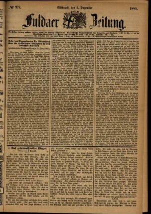 Ausgabe vom Mittwoch, den 02. Dezember 1885.