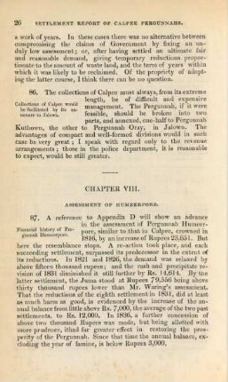 Chapter VIII. Assessment of Humeerpore