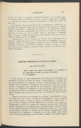 Esquema biográfico de Juan de Arona