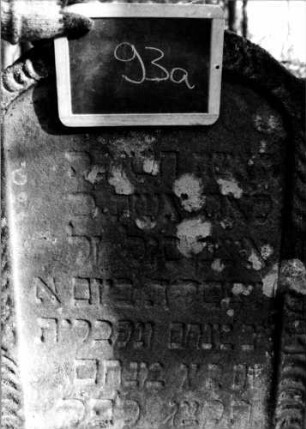Grabstein 93 [Nir S. 75 Nr. 8.02]: Grabstein 93 (Detailaufnahme 1) [Nir S. 75 Nr. 8.02]