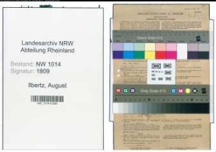 Entnazifizierung August Ilbertz , geb. 19.09.1906 (Gemuesehaendler)
