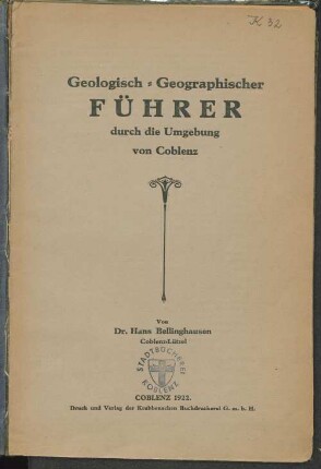 Geologisch-geographischer Führer durch die Umgebung von Coblenz