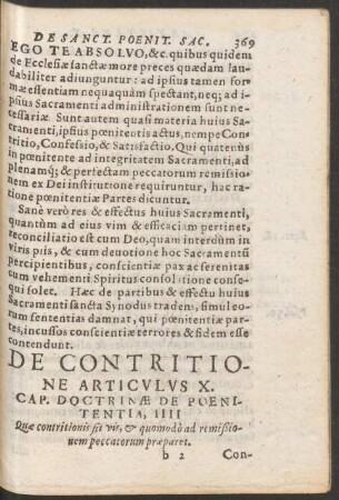 De Contritione Articulus X.