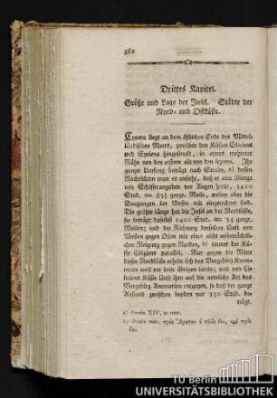 Drittes Kapitel. Größe und Lage der Insel. Städte der Nord- und Ostküste.
