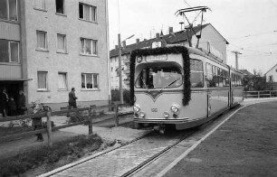 Einweihung der Straßenbahnlinie 9 Tullastraße - Mannheimer Straße in Rintheim