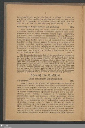 Chemnitz als Landstadt