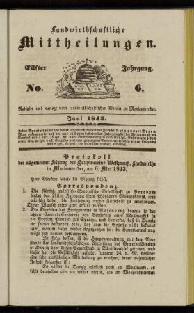 Eilfter Jahrgang. No. 6.