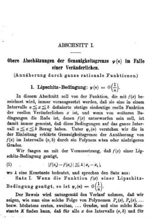1. Lipschitz-Bedingung ...(n) = 0 (1/n).
