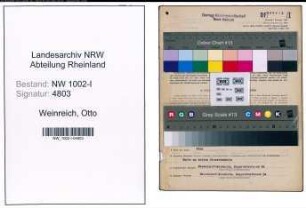 Entnazifizierung Otto Weinreich, geb. 26.02.1907 (Expedient)