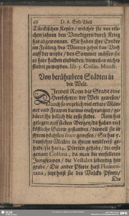 Von berühmbten Städten in der Welt