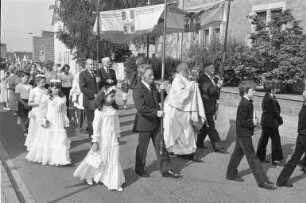 Fronleichnamsprozession der Kirchengemeinde St. Cyriakus in Bulach