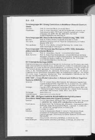 II.5 Graduiertenkollegs (GRK)
