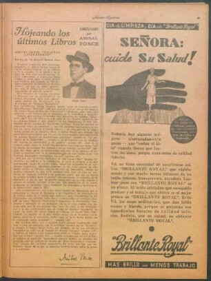 Hojeando los últimos libros : Comentarios por Anibal Ponce
