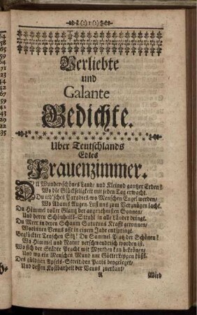 Verliebte und Galante Gedichte.