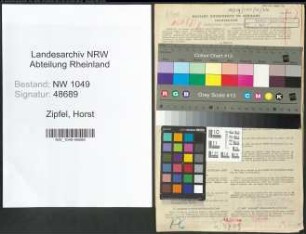 Entnazifizierung Horst Zipfel , geb. 03.04.1920 ()