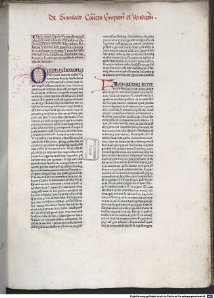 Tractatus de simulatione contractuum : mit Vorrede des Autors an Hermolaus Barbarus den Älteren