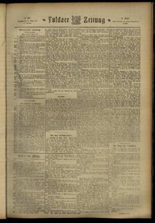 Zweite Ausgabe vom Dienstag, den 12. März 1912.