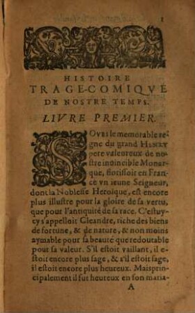 Histoire trage-comique de nostre temps