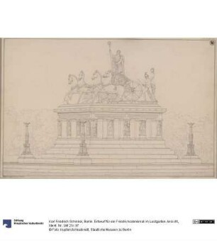 Berlin. Entwurf für ein Friedrichsdenkmal im Lustgarten. Ansicht
